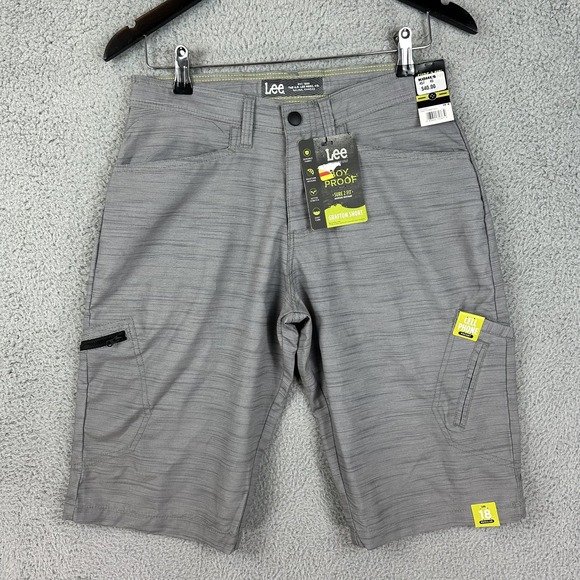 Lee Grafton Shorts Mens 18 Regular Gray Boy Proof Moisture Wicking Stretch New - Picture 1 of 9